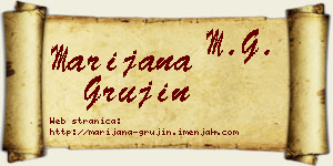 Marijana Grujin vizit kartica